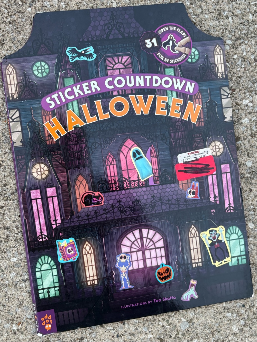 Halloween Sticker Countdown Activity Book - Purple